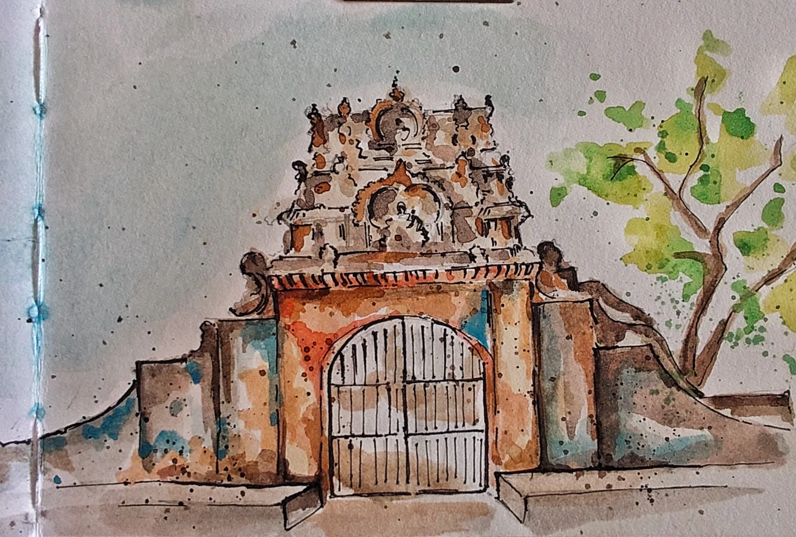 Sketched at Keerimalai Naguleswaram Temple, Oct 2026