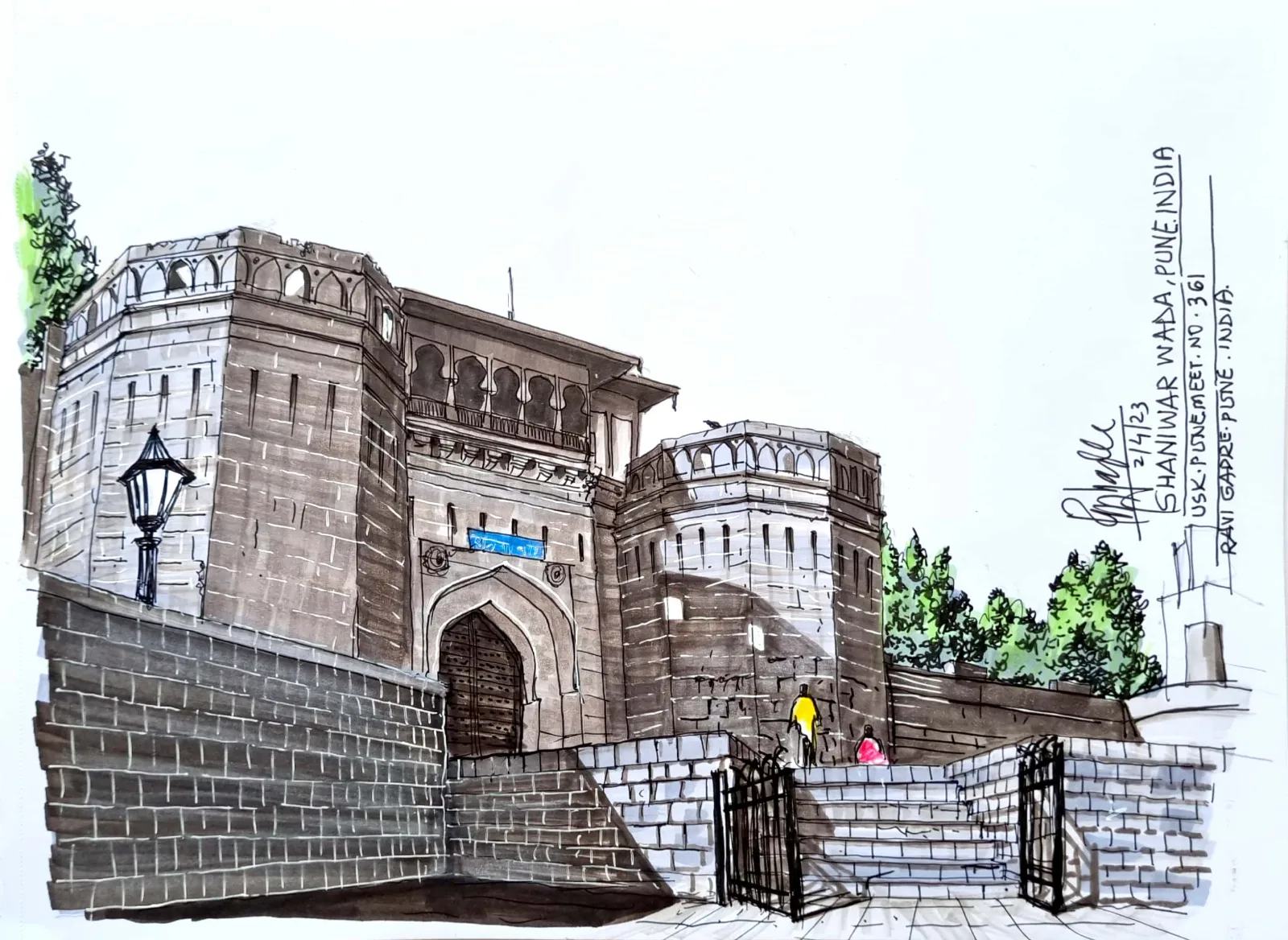 Sketched at Shaniwar Wada, Aug 2026