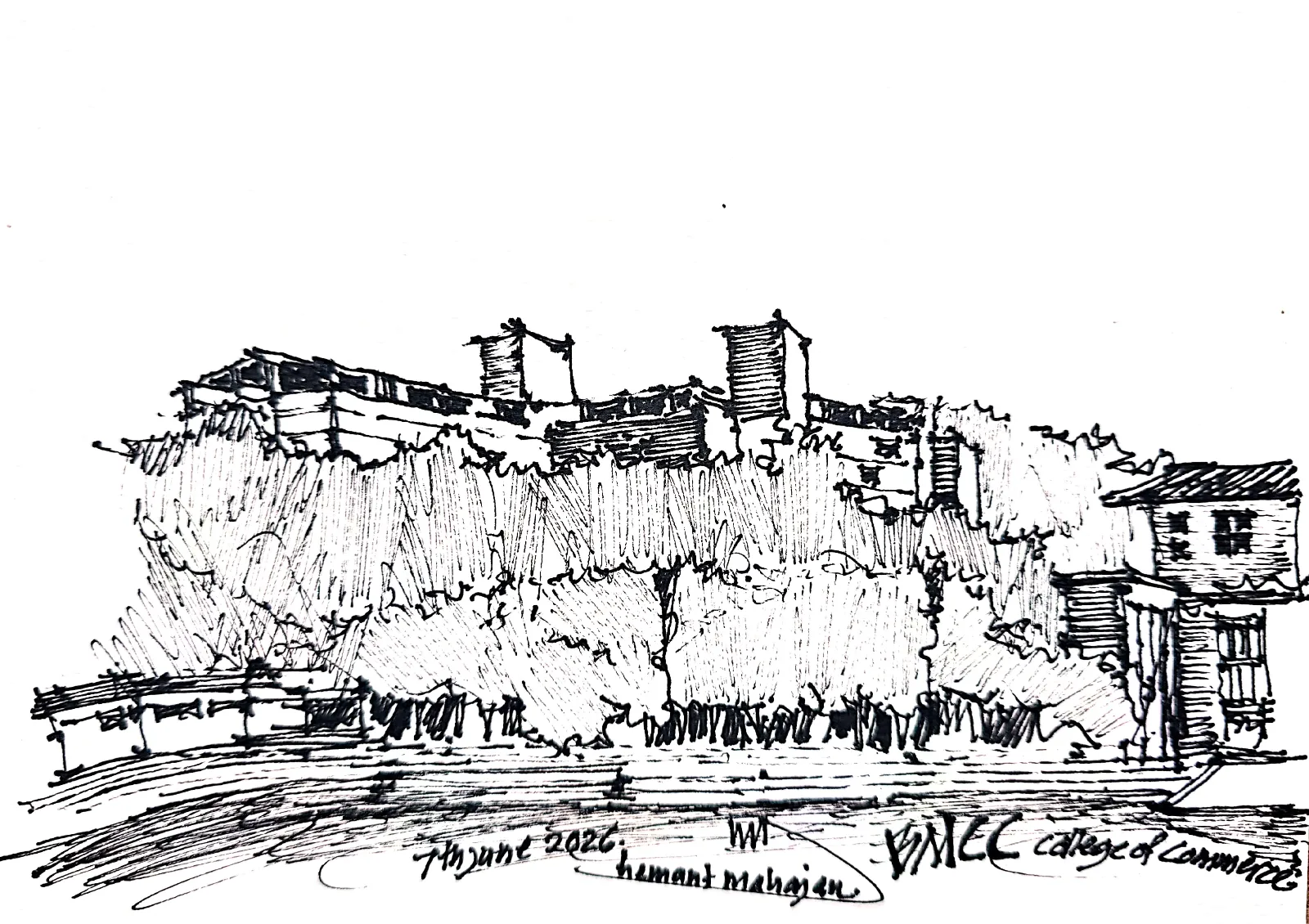 BMCC college sketching on a Sunday morning