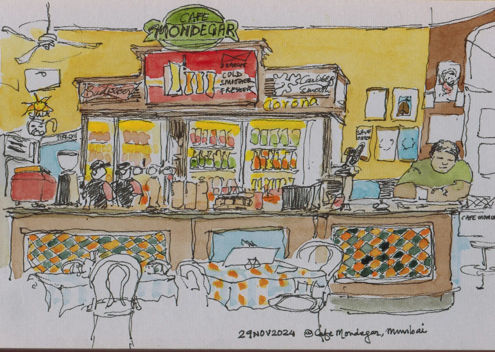 Sketch of Cafe Mondegar
